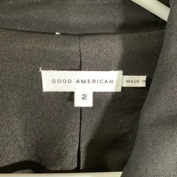 Good American Oversized Woven Blazer Black - Picture 6 of 8